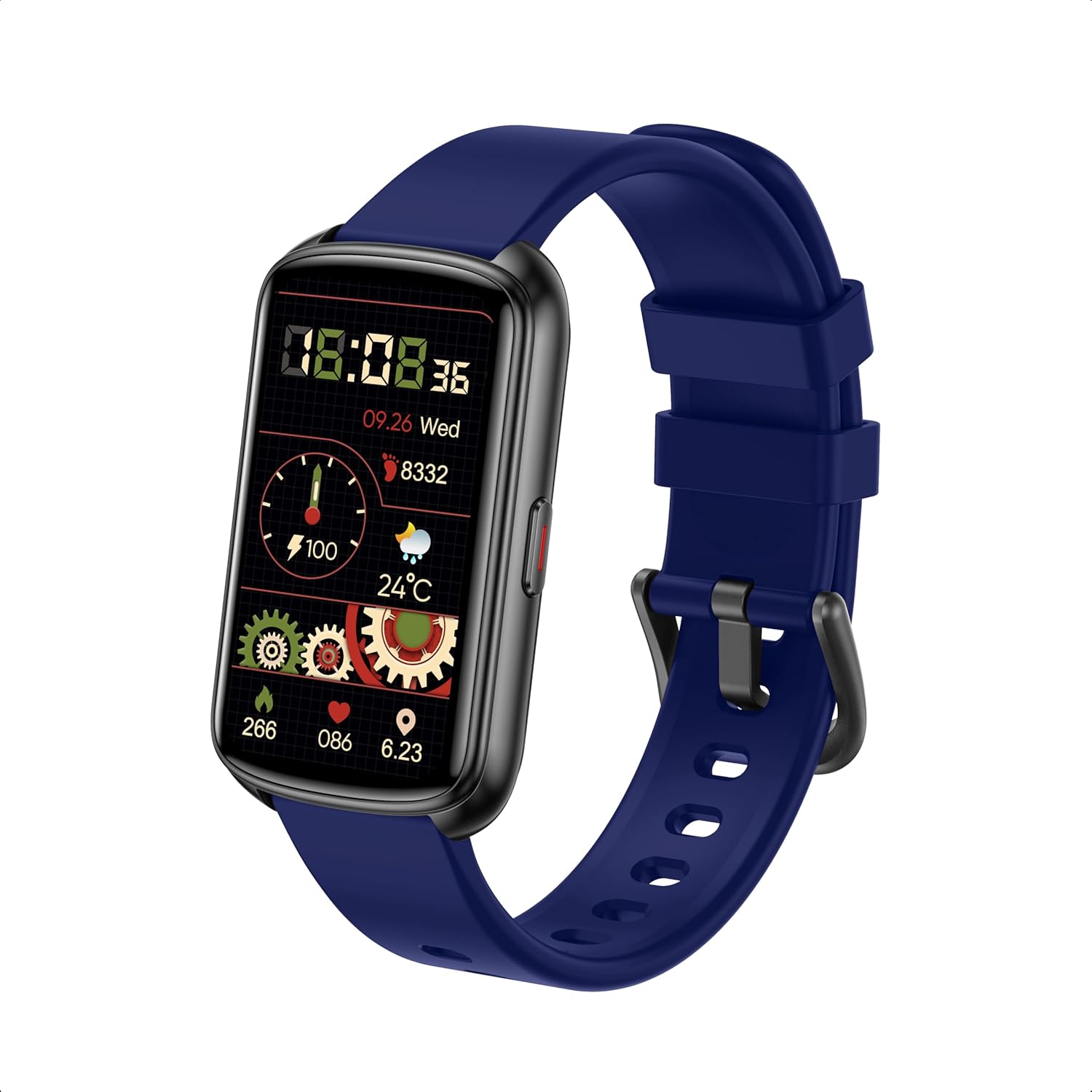 Fitness Tracker with 1.47" Touchscreen, Slim Smart Watch for Men Women, 5ATM Waterproof Activity Tracker with Heart Rate, Fitness Watch Blood Oxygen, Smartband for Android iOS (Blue)